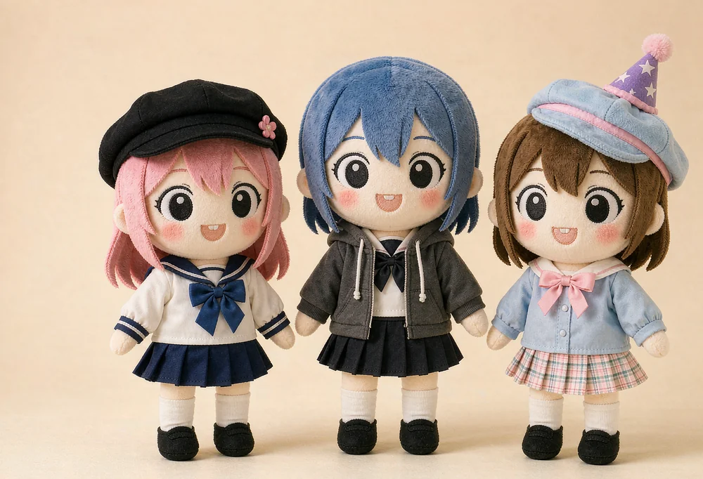 Custom anime character plush dolls